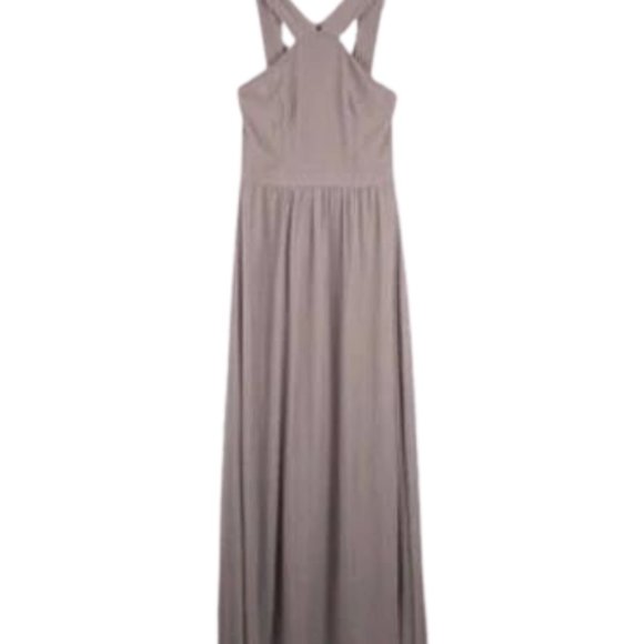 Lulus Air Of Romance Taupe Maxi Dress Size s - Picture 3 of 4